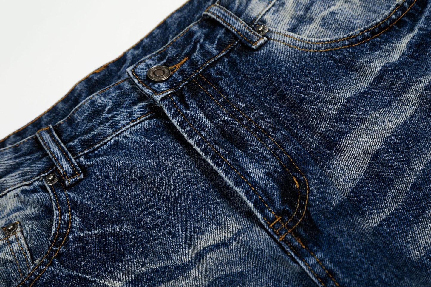 Washed Whiskers Flare Denim Jeans WN25832
