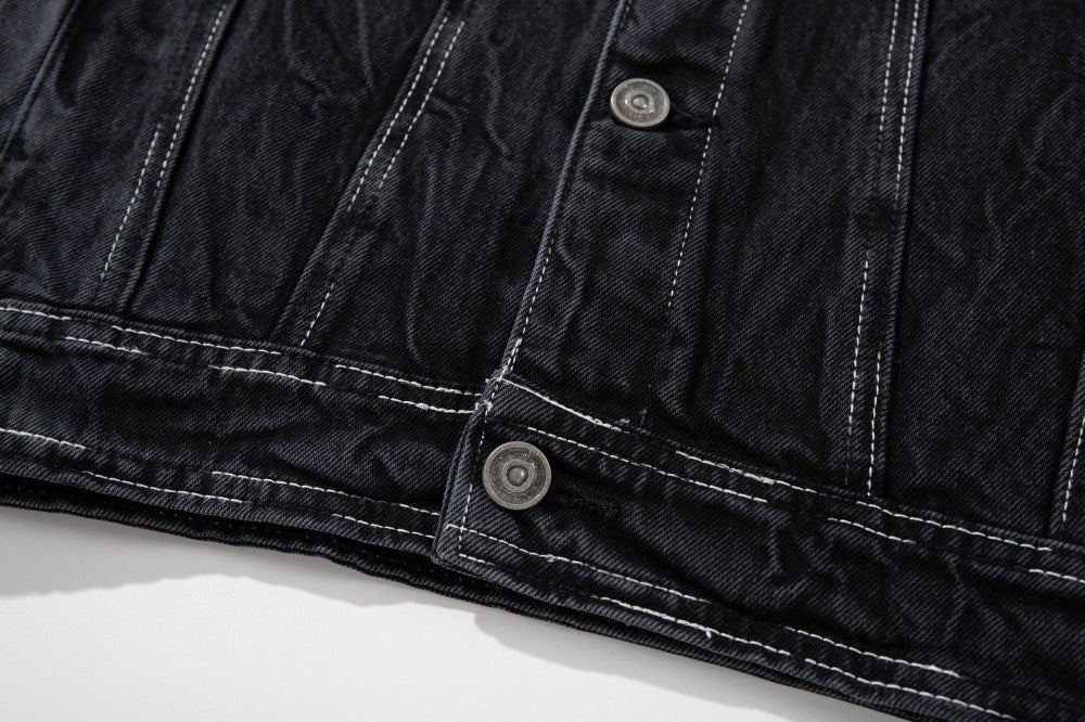 Washed Pocket Detail Denim Jacket WN27964