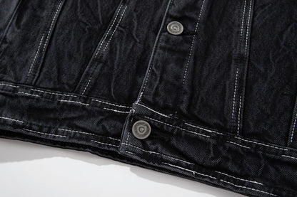 Washed Pocket Detail Denim Jacket WN27964