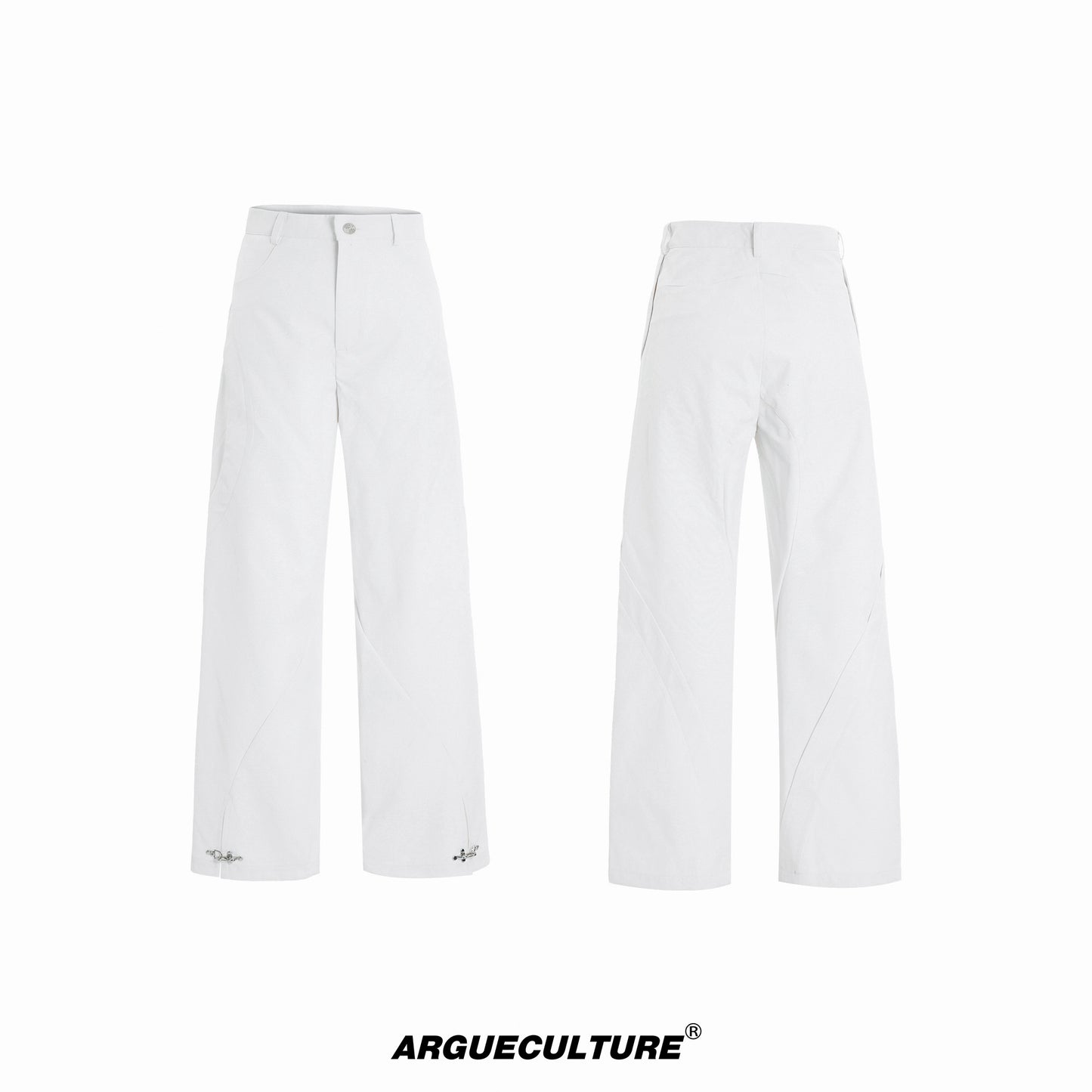 Metal Buckle Hooded Sleeveless Vest & Pants Setup WN18397