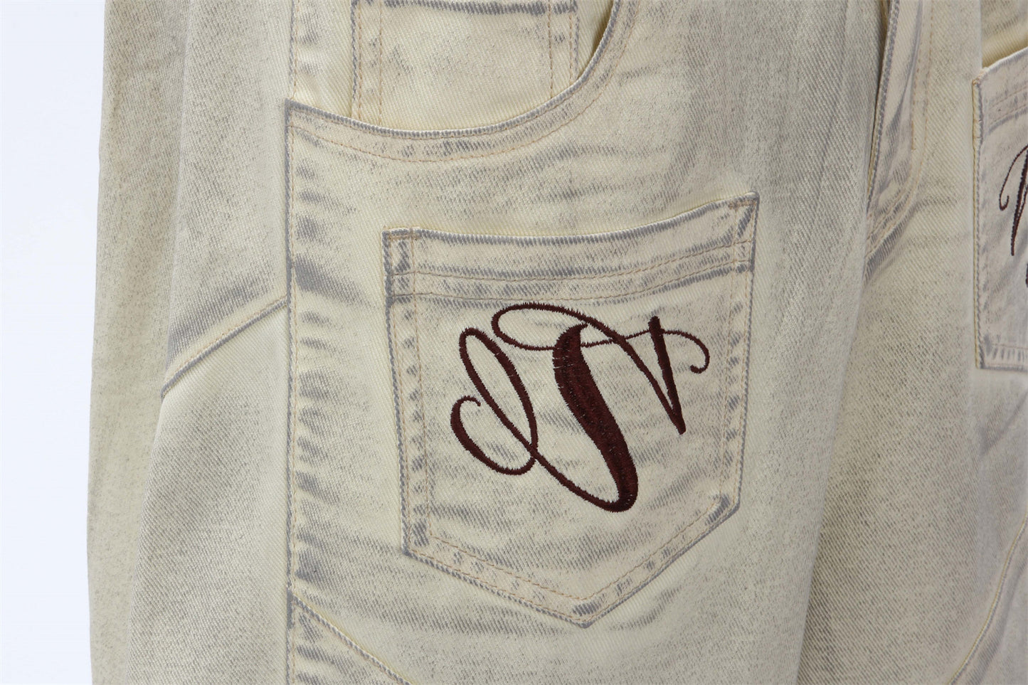 Washed Dirty Elastic Waist Wide Leg Half Pants WN16204