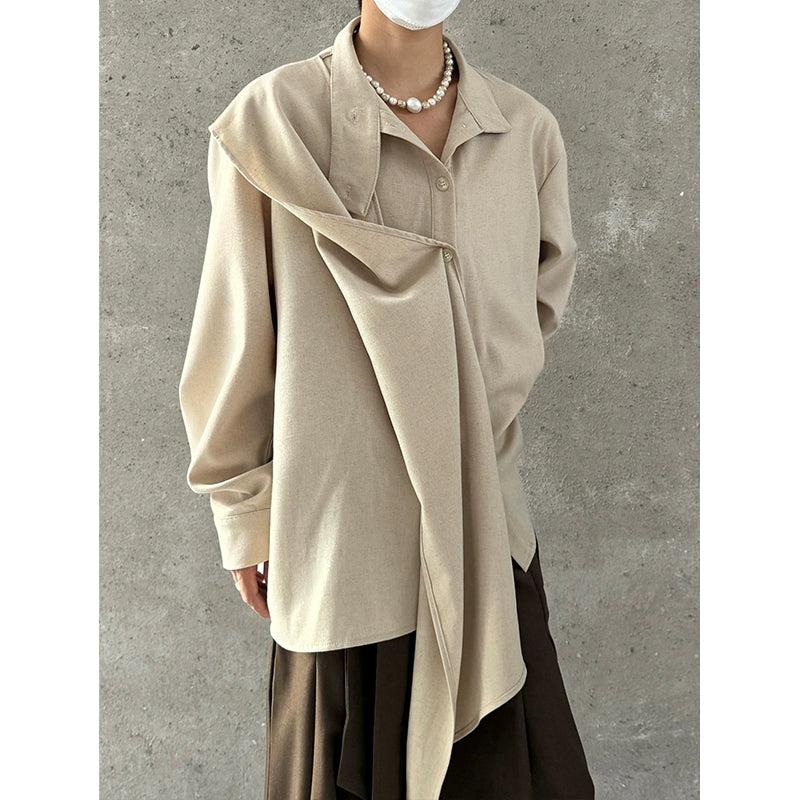 Chinese Style Standing-Collar Long Sleeve Shirt WN19959