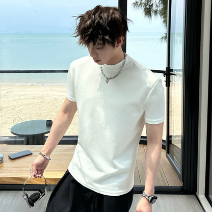 Shoulder-pad Slim Short Sleeve T-Shirt WN25216