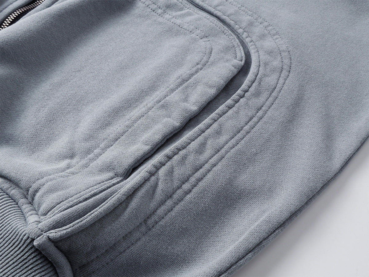 Heavyweight Wash Damage Zipper Hoodie WN25592