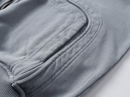 Heavyweight Wash Damage Zipper Hoodie WN25592