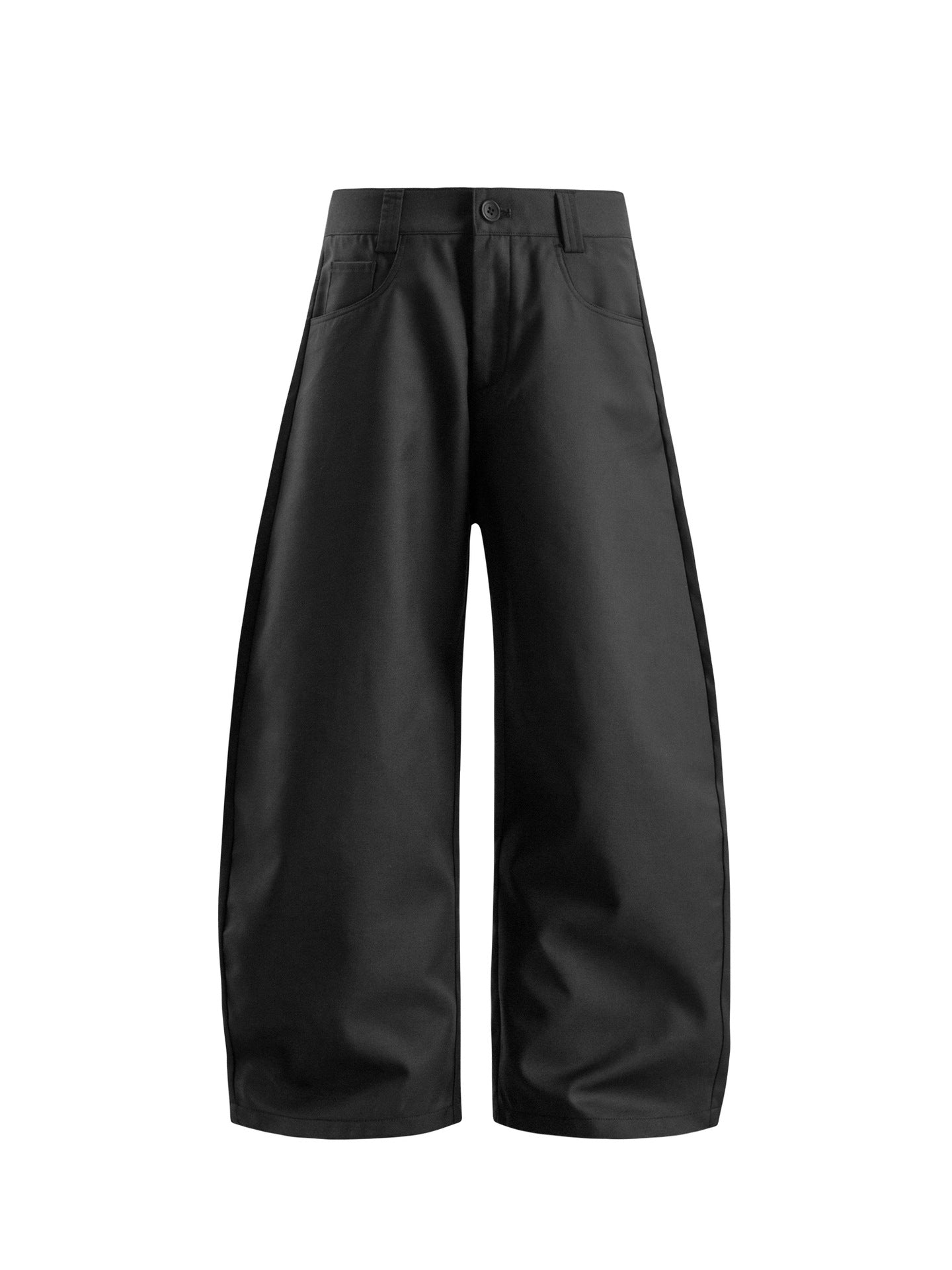 Draped Curved-Leg Wide Leg Trousers WN26325