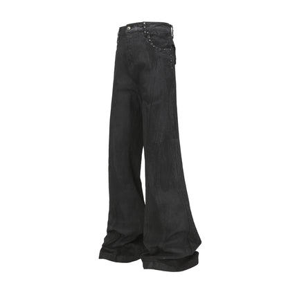 WN25666 Jiayiku 2026 new wasteland feng washed jeans tapered American street personality cleanfit floor-length pants WN25666