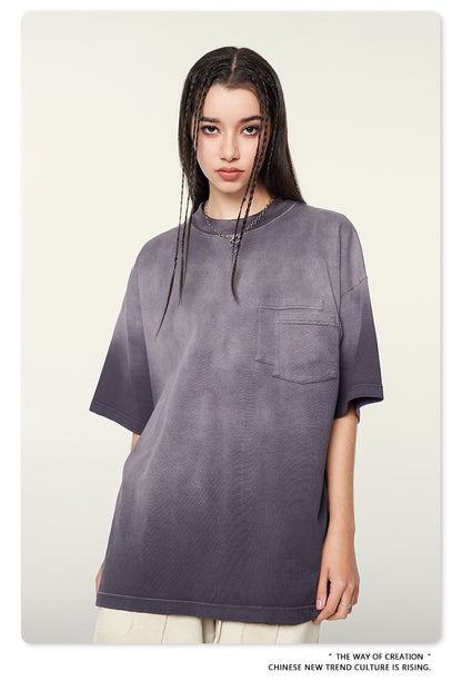 Washed Oversize Short-sleeve T-shirt WN6453