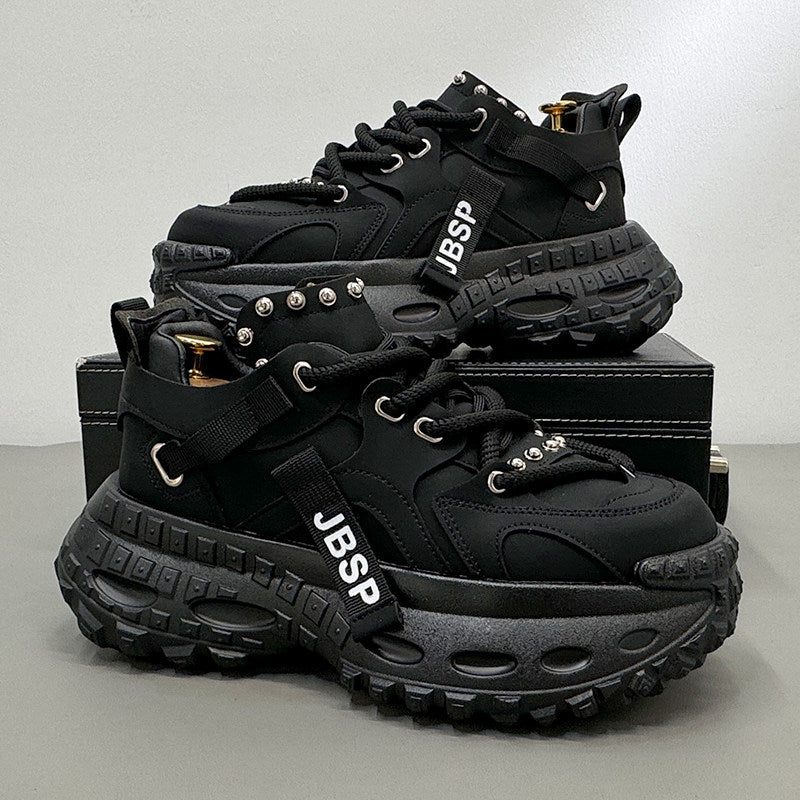 Chunky Platform Studded Lace-Up Sneaker Boots WN24821