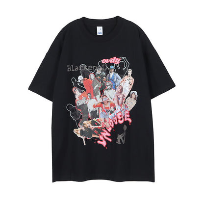 Anime Graphic Oversize Short Sleeve T-Shirt WN12474