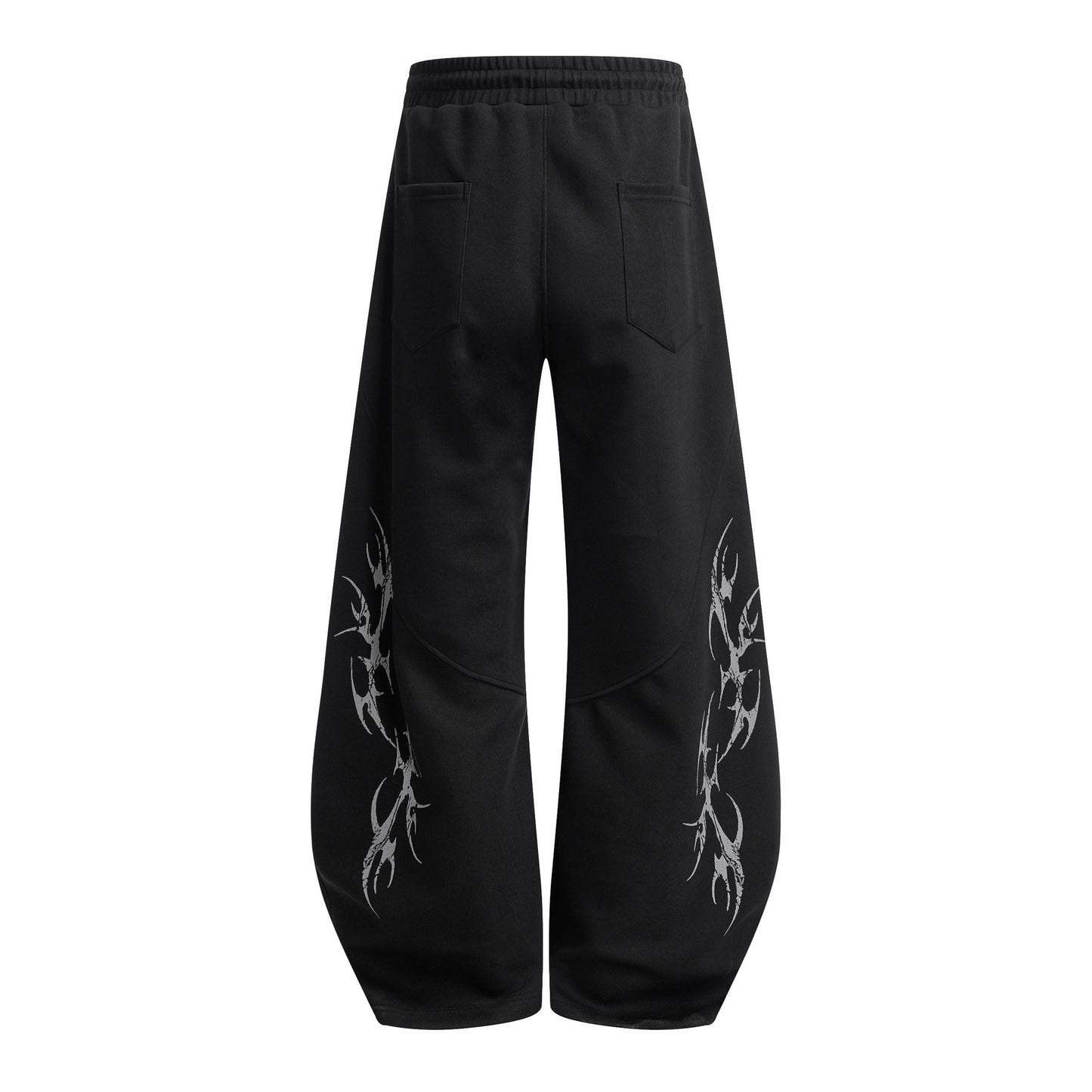 Thorn Print Zipper Hoodie & Thorn Print Wide Leg Sweatpants Setup WN25656