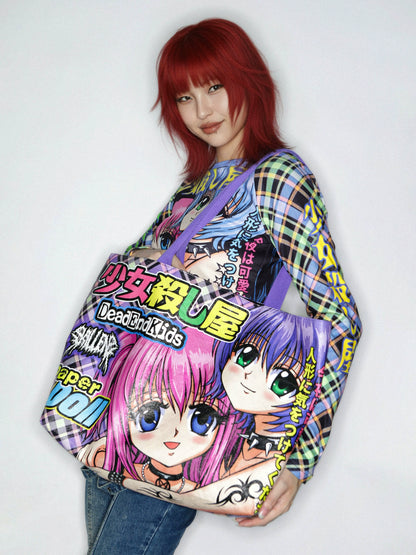 Illustration Print Tote Bag WN22254