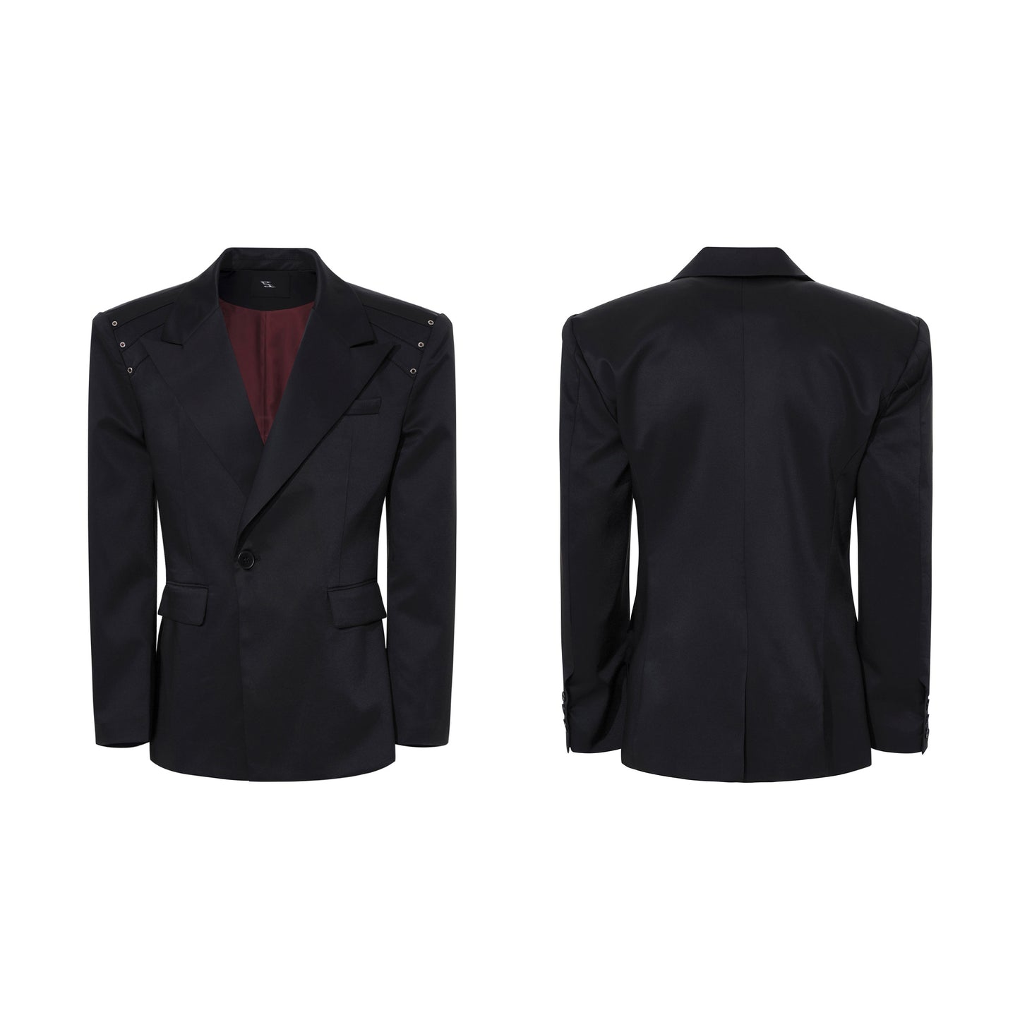 Oversize Waist-Cinched Tailored Jacket & Trousers Setup WN23272