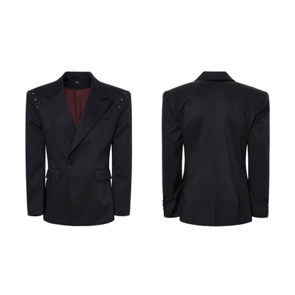 Oversize Waist-Cinched Tailored Jacket & Trousers Setup WN23272