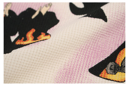 Waffle Artwork Graphic Short Sleeve T-Shirt WN26432