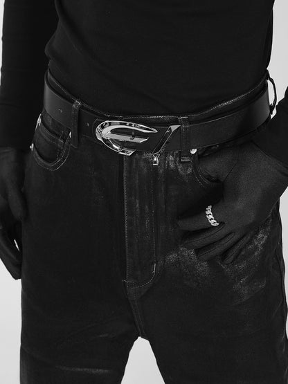 Rust-Proof Metal Genuine Leather Belt WN17348