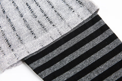 Stripe Fake Layered Graphic Long Sleeve T-Shirt WN25494