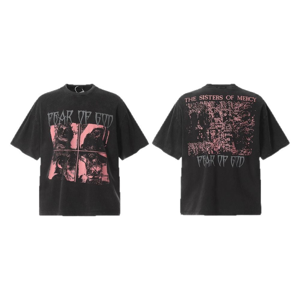 Gothic Art Graphic Short Sleeve T-Shirt WN26467