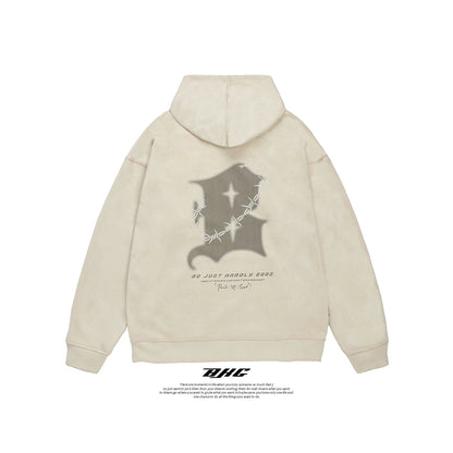 Oversize Suede Hoodie WN9834