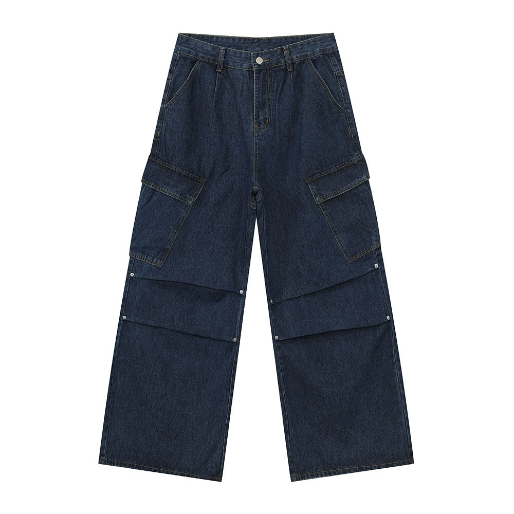 Wide Leg Cargo Denim Jeans WN24931