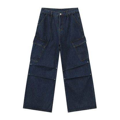 Wide Leg Cargo Denim Jeans WN24931