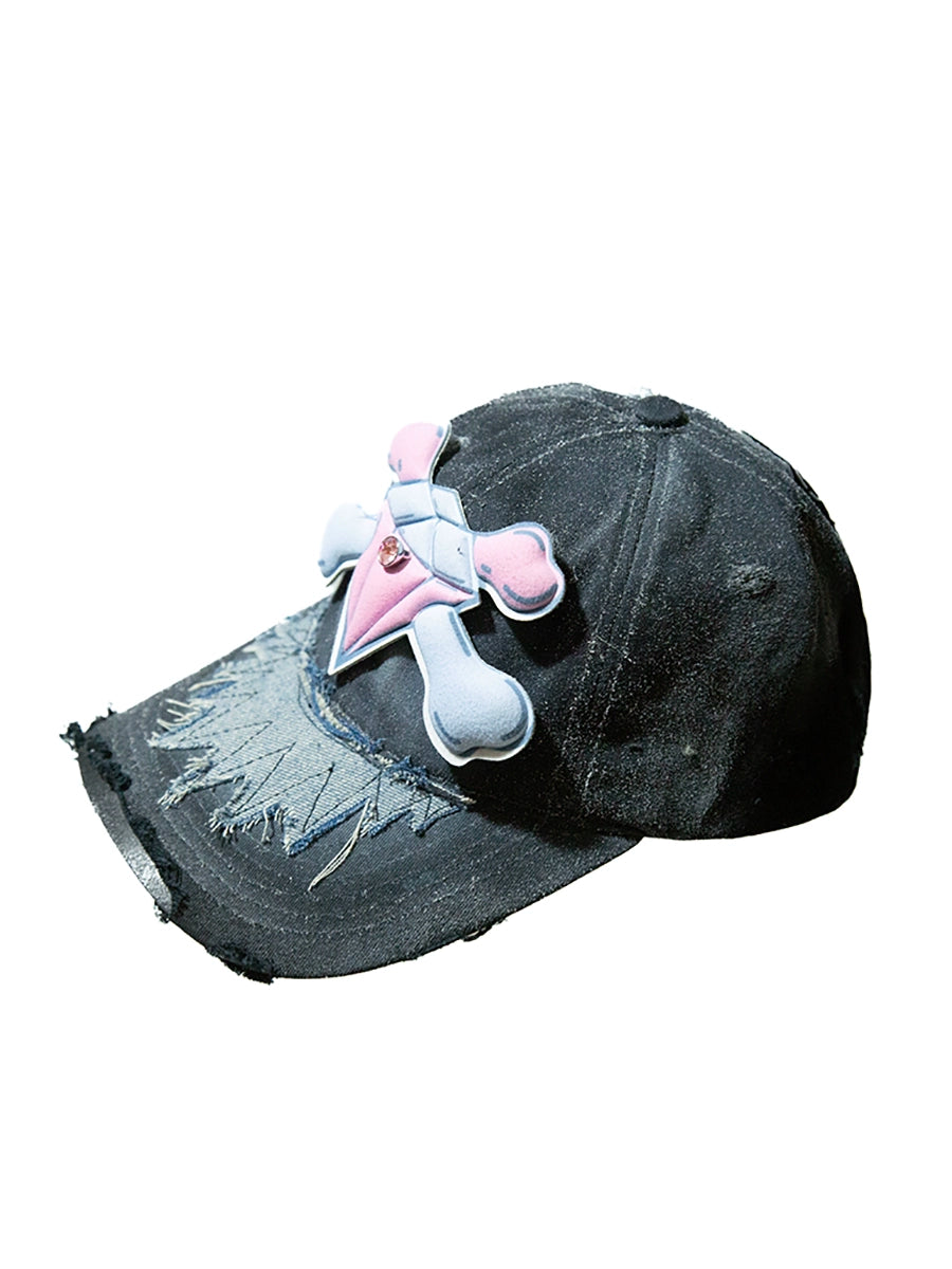 Diamond Skull 3D Patch Curved-Brim Cap WN21135
