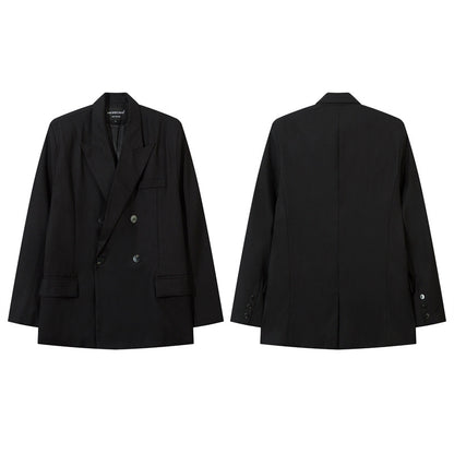 Double-Breasted Wide-Lapel Tailored Jacket WN11115