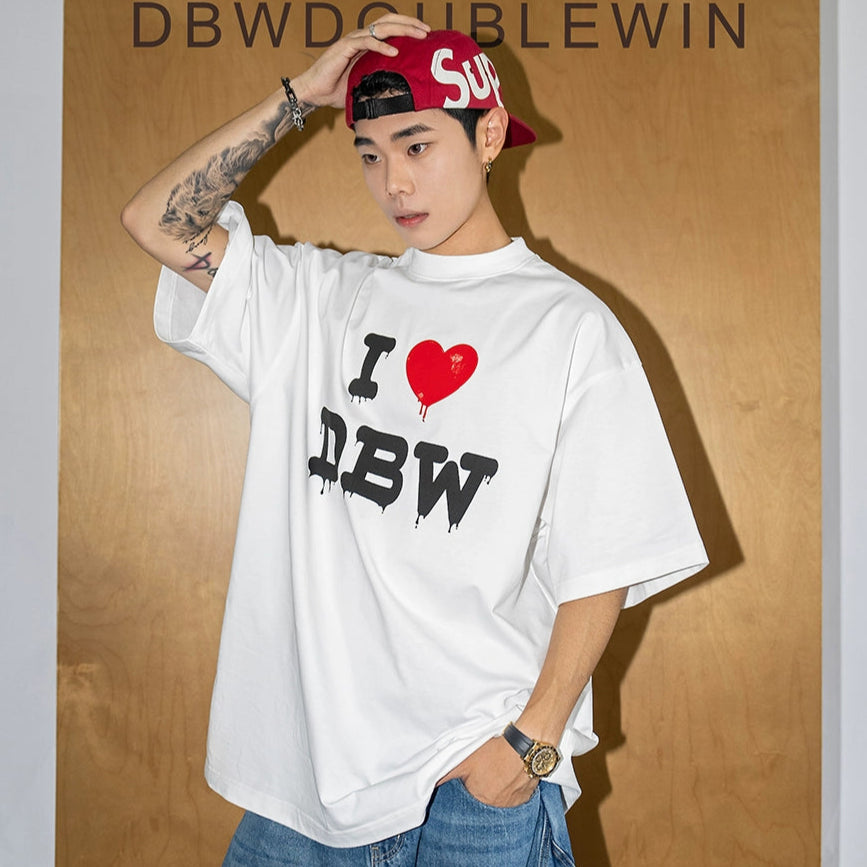 Three-Dimensional Print Oversize Short Sleeve T-Shirt WN20861