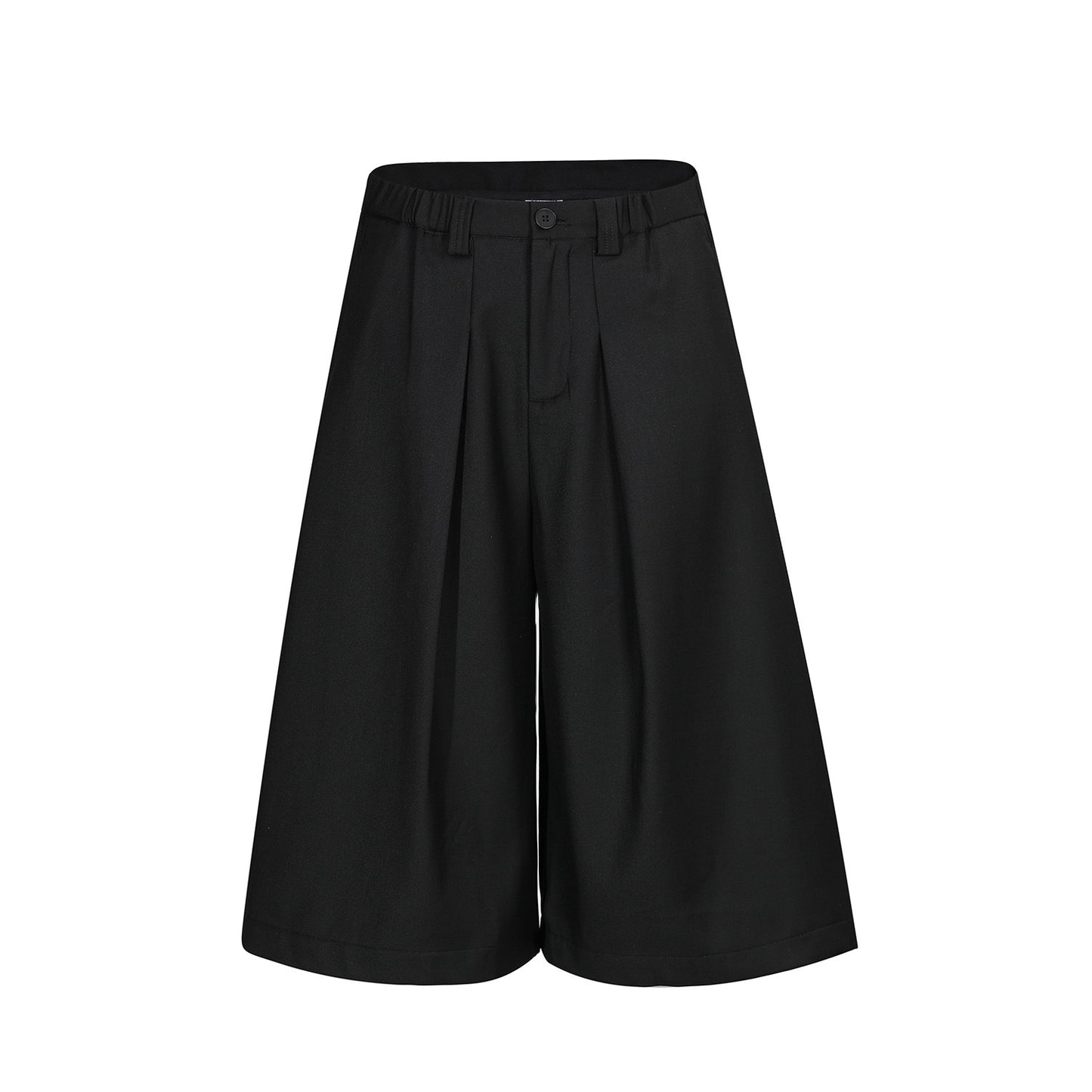 Wide Leg Pleats Half Trousers WN25967