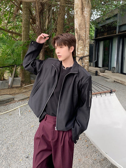 Stand Neck Zipper Jacket WN20393