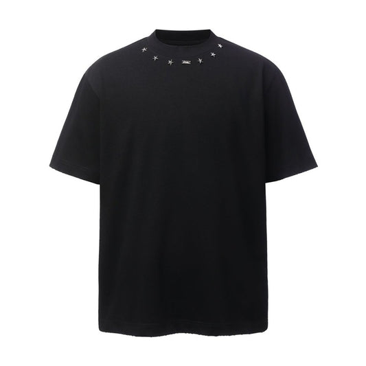 Star Stud Decoration Short Sleeve T-Shirt WN26917