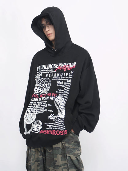 Fun Letter Print Oversize Hoodie WN8383