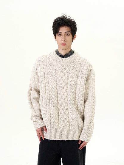 Oversize Cable Knit Sweater WN9499