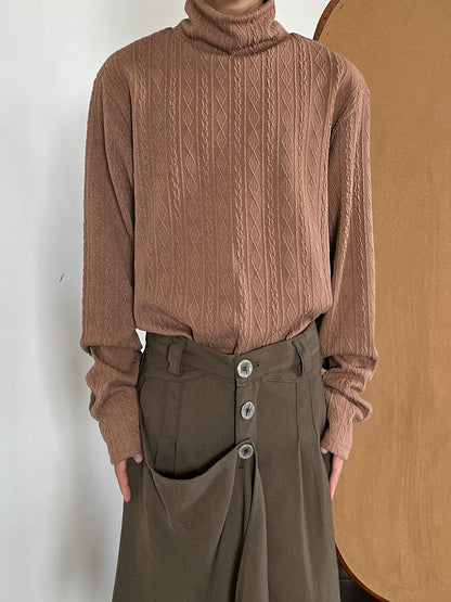 High-Neck Knit Sweater WN19963