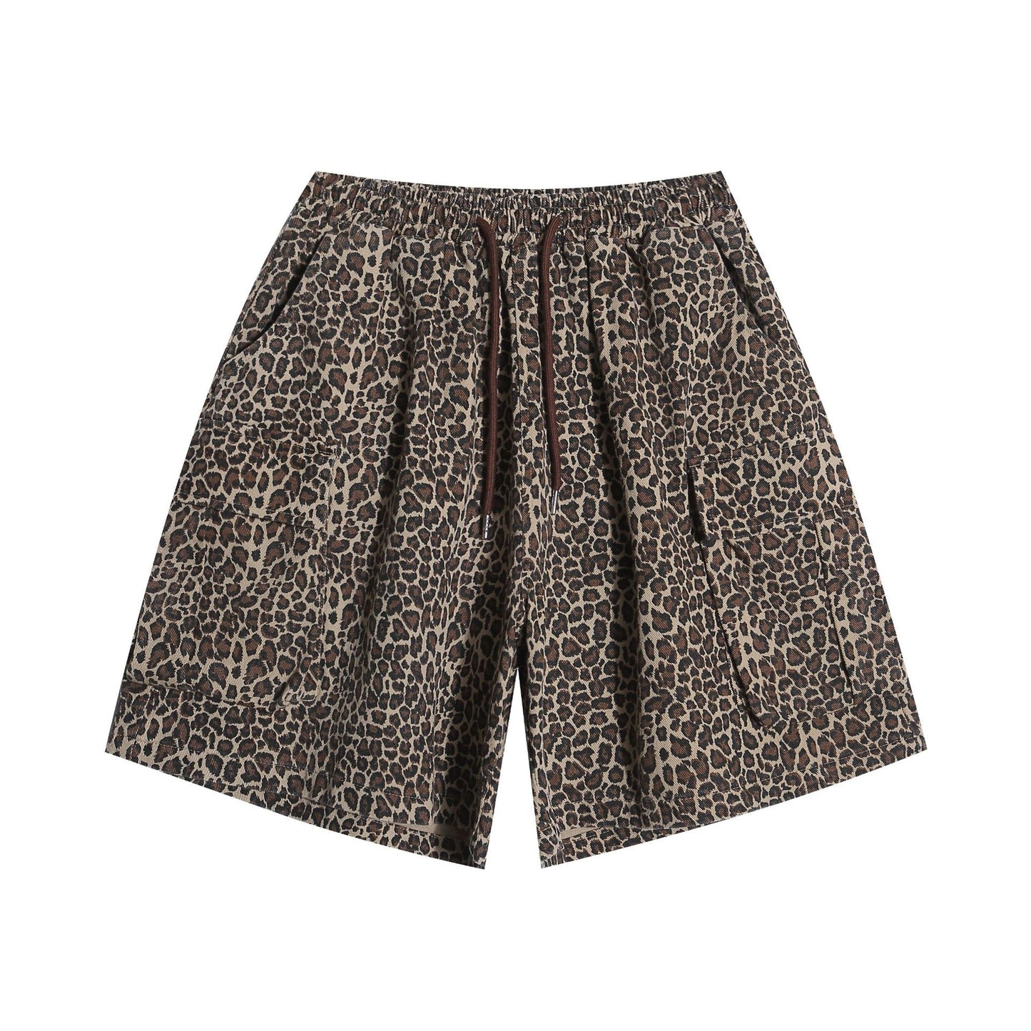 Leopard Print Wide Leg Half Pants WN18539