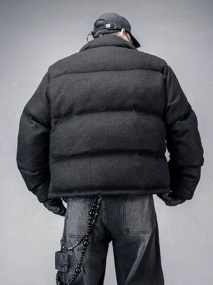 Texture High-Neck Puffer Jacket WN22393