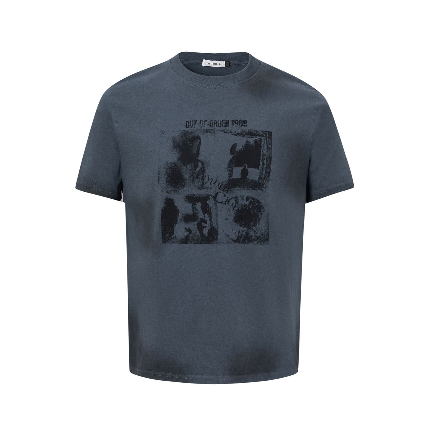 Washed Portrait Graphic Short Sleeve T-Shirt WN26029