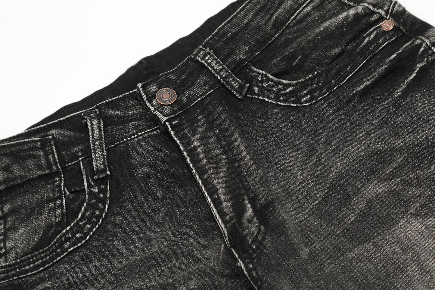 Washed Flare Denim Jeans WN14556