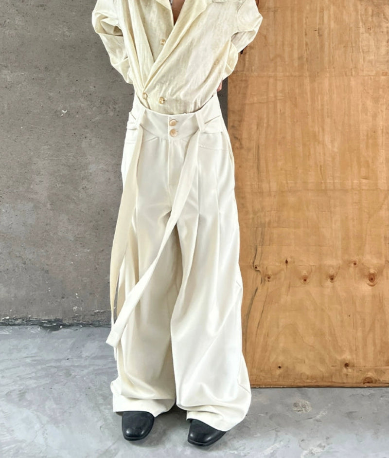 Deconstructed Ribbon Straight Leg Trousers WN20027