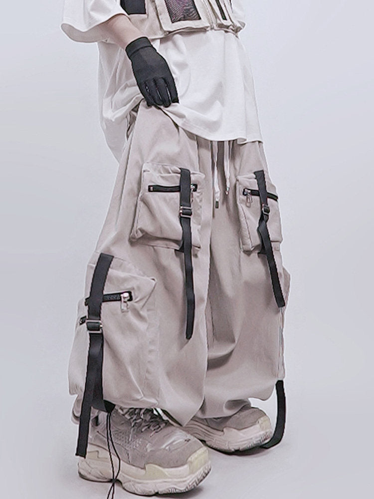 Multi Pocket Wide Leg Cargo Pants WN23990