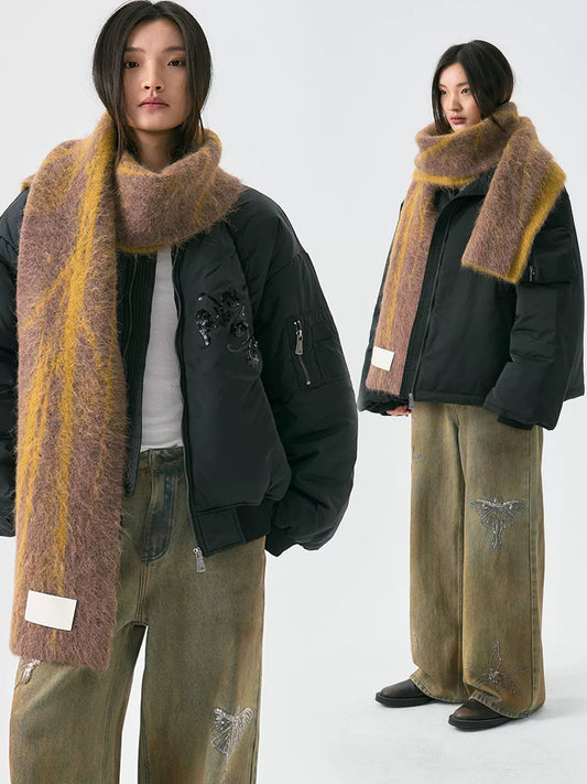 Graphic Design Double-Sided Wool Scarf WN18933