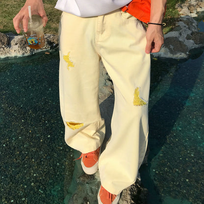 Damage Flare Denim Jeans WN20452