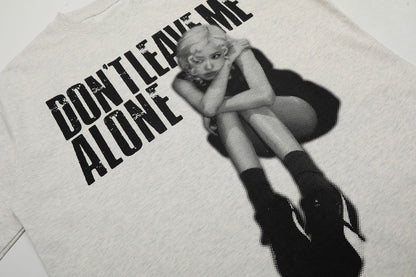 Abstract Character Print Oversize Short Sleeve T-Shirt WN16121