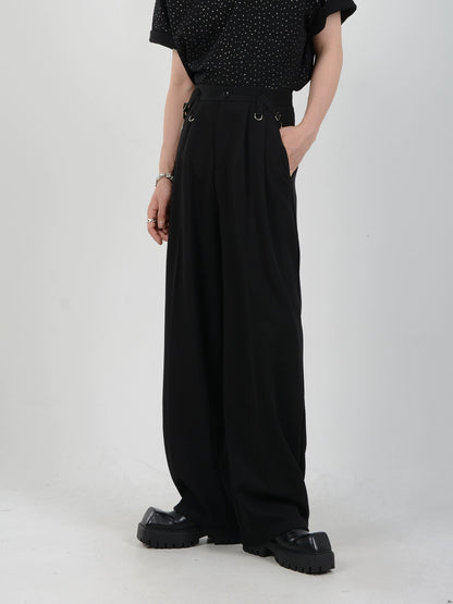 Tuck-in Wide-Leg Straight Trousers WN7137