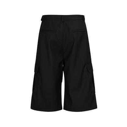 Side Pocket Wide Leg Half Pants WN15553