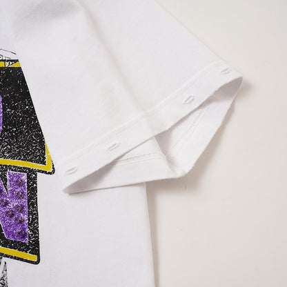 Washed Letter Graphic Short Sleeve T-Shirt WN28084