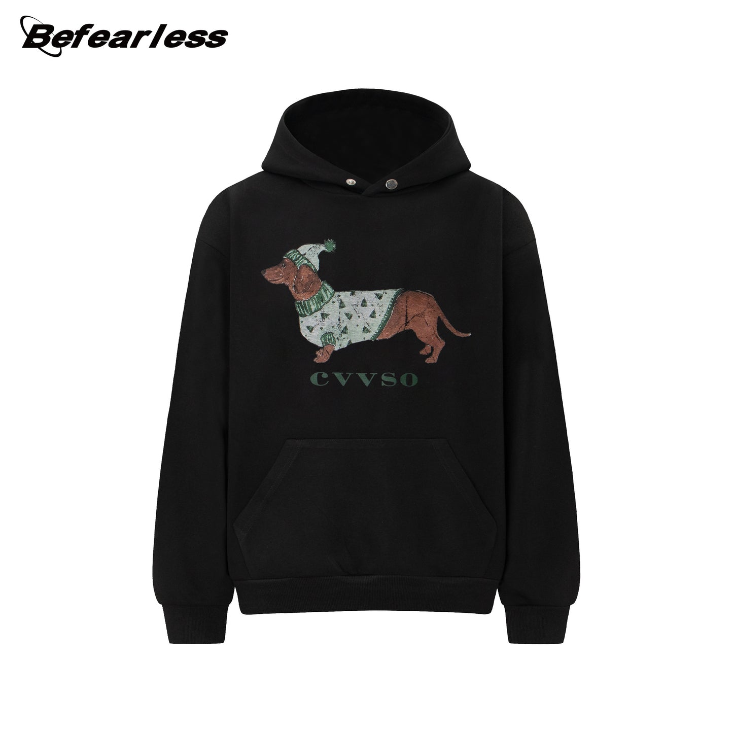 Washed Dog Graphic Print Hoodie WN26207