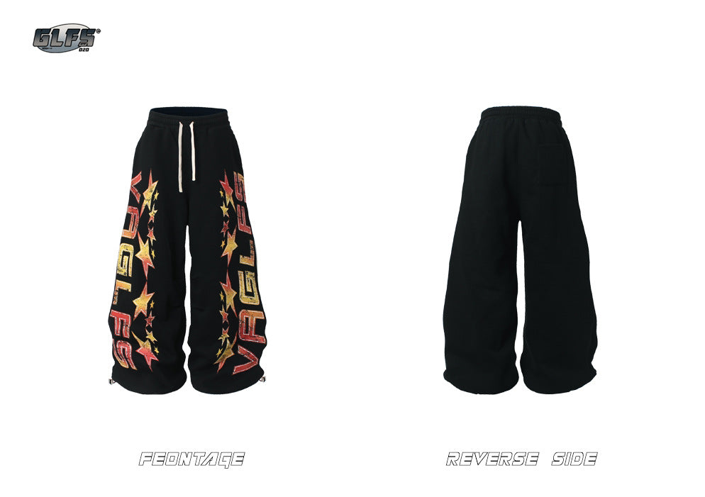 Star Letter Print Sweatpants WN26468