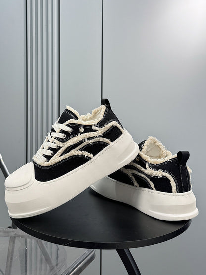 Fray Panel Chunky Sole Sneakers WN24573