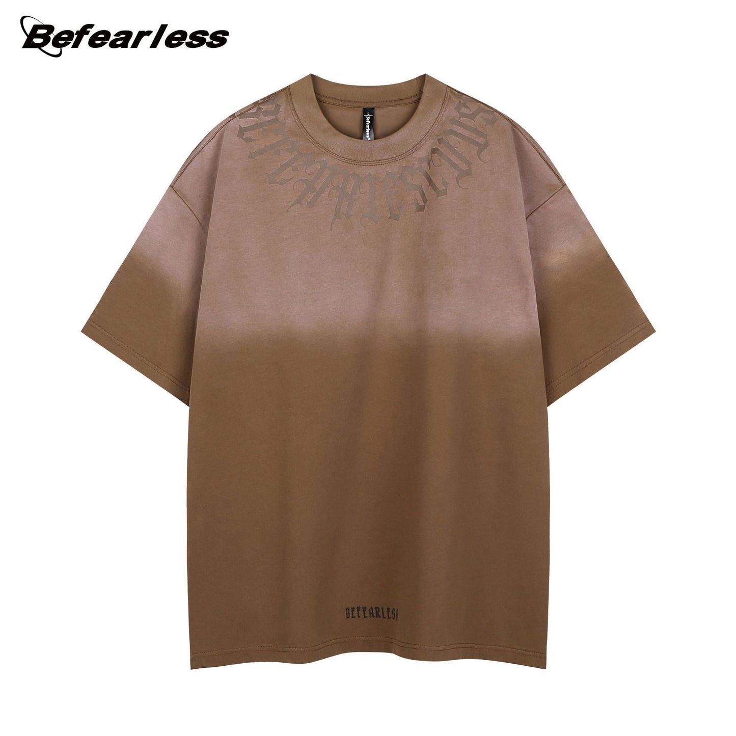 Gothic Letter Print Short Sleeve T-Shirt WN26281
